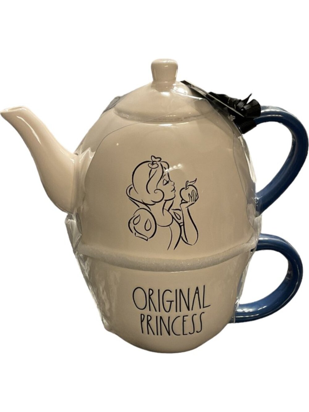 Rae Dunn Disney Snow White Original Princess Teapot & Cup Set Tea For One
